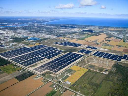 First Solar Installation at Ontario Canada Aerial Vie