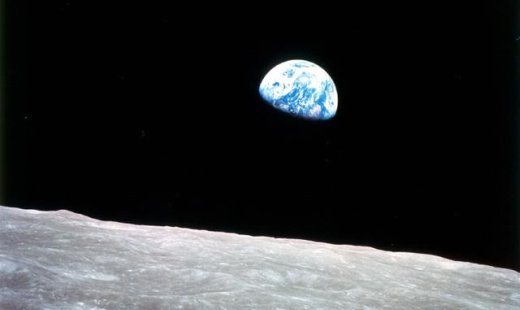 The unique colours and forms of earth rising above the Moon - from NASA 