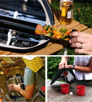 GoSun innovative portable solar water heater and food cooker currently funding on Indiegogo
