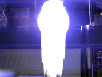 Lawrenceville Plasma Physics Focus Fusion-1 during plasma pulse 