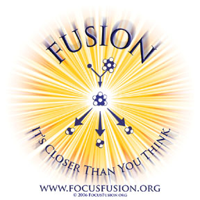 Focus Fusion Society graphic representation of a burst of nuclear fusion energy