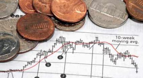 Candlestick stock chart idea - iStockPhoto