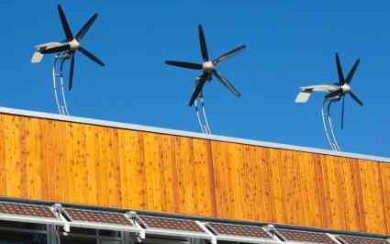 Residential Wind Turbine Triple Example - iStockPhoto