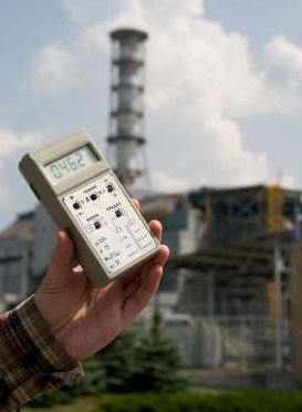 Chernobyl Near Sarcophagus Radiation Warning - iStockPhoto