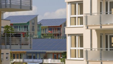Home Solar Power Panels On Modern Houses - iStockPhoto