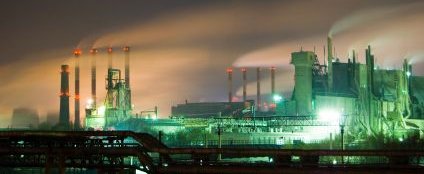 Nuclear Reactor at Night Russia - iStockPhoto