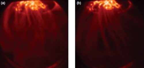 Spheromak Plasma forming filaments in plasma formation process