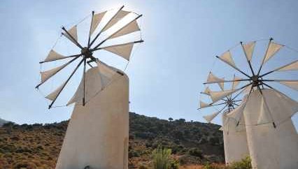 Sails Unfurled in Greek Windmills