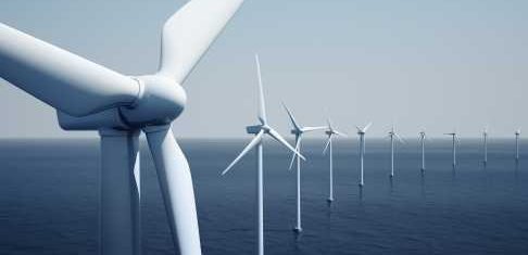 Offshore Wind Farm Wide Angle View - iStockPhoto