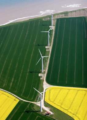 Aerial of Wind Turbines - iStockPhoto 