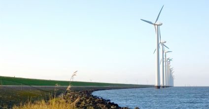 Wind Turbines Sited on Dutch Polder - iStockPhoto 