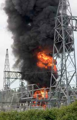 Electricity Substation Fire - iStock Photo