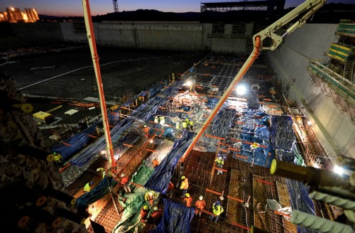 International Thermonuclear Experimental Reactor Tokomak Floor Concrete Pour December 2013