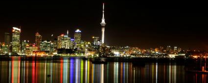 Auckland city central viewed from the North Shore - iStockPhoto 